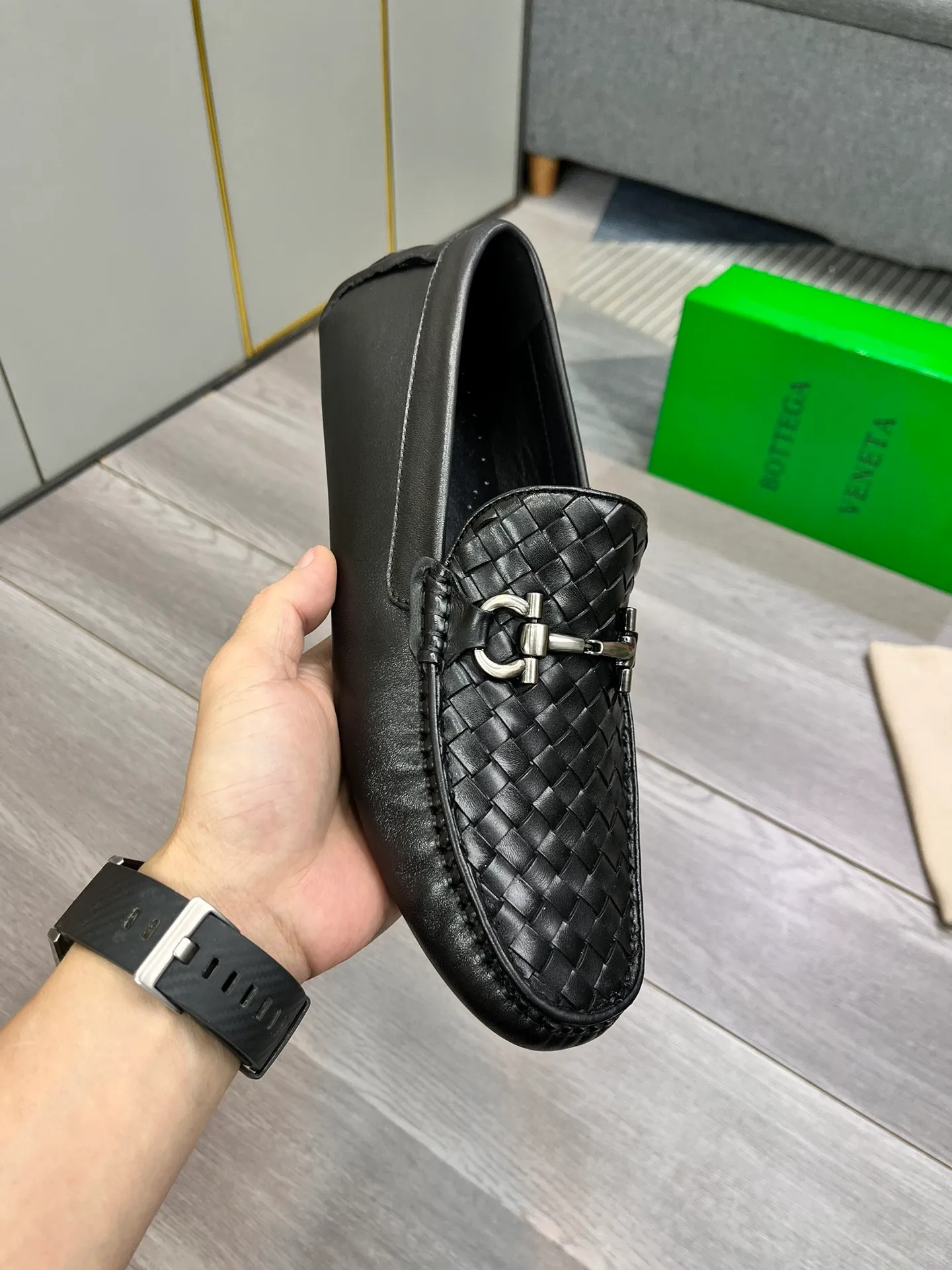 Factory price 420💵BV new men's shoes original replica👉👉High-end men's casual beanie shoes/💞driving shoes! 🔊Upper imported cowhide woven, ☑️Sheepskin lining, one-step design, light and smart ☮☮Suitable for all kinds of travel, exclusive new style, real shot, size 38-44, (45 can be customized)